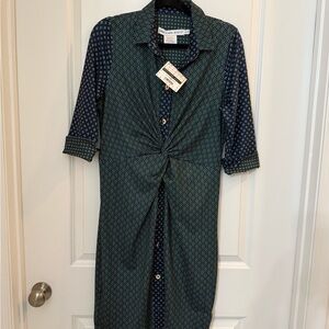 NWT Gretchen Scott Navy Dress